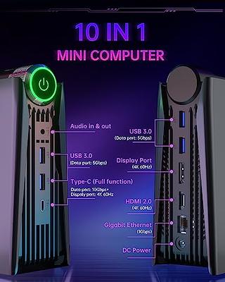 ACEMAGICIAN [Dual LAN Mini Gaming PC] AMD Ryzen 7 5700U Mini PC (8C/16T, up  to 4.3Ghz) 32GB DDR4 512GB NVMe SSD Mini Computers, 4K Triple Display Mini  Desktop WiFi6/Bluetooth/Dual Channel 