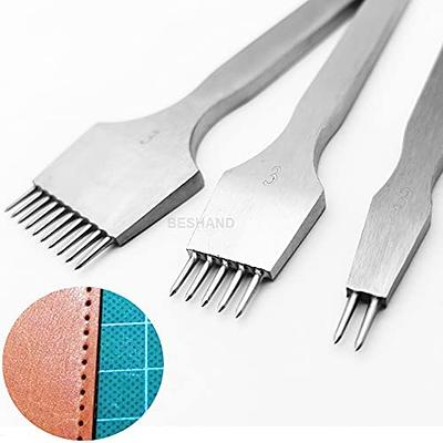 Leather Prong Punch Tool,Polished Round Hole Punch, with 2/5/10 Prongs  Carbon Steel Sewing Awl Punch Tools Set (3.0mm(2/5/10Prongs)) - Yahoo  Shopping