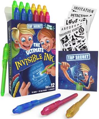 32 Pack Valentines Invisible Ink Pen with UV Black Light Secret