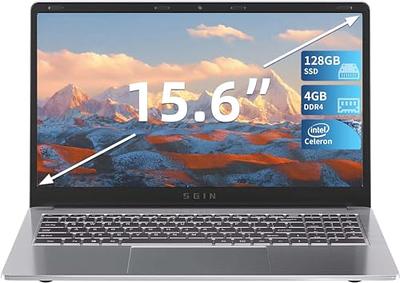 Naclud Laptop 4GB DDR4 128GB SSD, 15.6 Inch Windows 11 Laptops