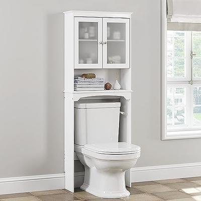 MXARLTR Over The Toilet Storage Cabinet, Over Toilet Bathroom Organizer,  Above Toilet Storage Cabinet with Barn Doors Behind Toilet Bathroom  Organizer
