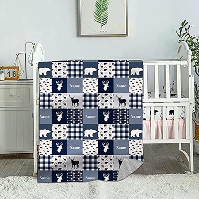 KAINSY Personalized Deer Crib Bedding Set for Baby, Custom Baby Crib Sets  with Name, Polar Bear