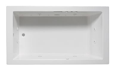 Laurel Mountain Warren ll 36-in x 72-in White Acrylic Oval Drop-In Air Bath  (Front Center Drain) in the Bathtubs department at