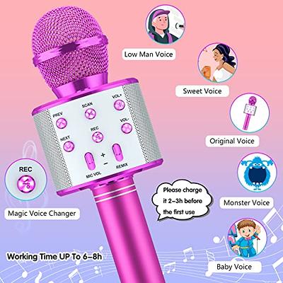  ZZLWAN 4 Year Old Girl Birthday Gifts,Girl Toys Microphone for  Kids,Girls Toys Age 6-8,Gifts for 5 Year Old Girls,7 Year Old Girl Birthday  Gifts,9 10 Year Old Girl Birthday Gifts for
