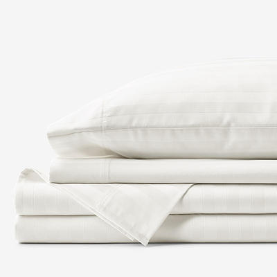 Premium Smooth Supima Cotton Wrinkle-Free Sateen Bed Sheet Set - White, Size Full | The Company Store