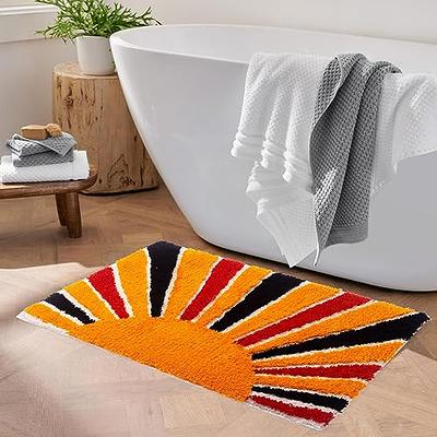 Uphome Boho Bathroom Runner White Abstract Sun Long Bathroom Rugs Non Slip  Water Absorbent Microfiber Bath Mat Modern Minimalism Machine Washable Bath  Rugs for Bathtub Sink Shower, 18x47 inch - Yahoo Shopping