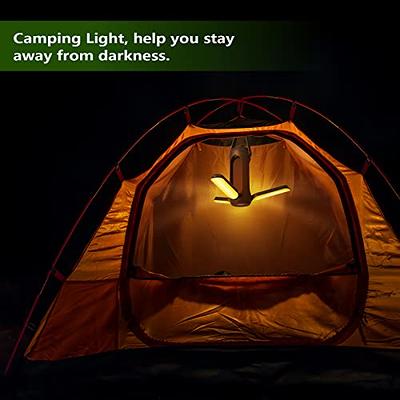 4 Pack LED Camping Lantern Portable Flashlight with 12 aa Batteries -  Survival Kit for Emergency, Hurricane, Power Outage Great Christmas Gift