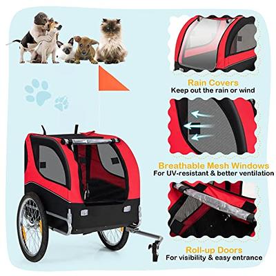 Dog Bike Trailer - HAPPAWS Dog Trailer for Bicycle, Cargo Cycle Trailers  Wagon Cart Pet Bike Carrier w/ 3 Doors, Shock-Absorbent Wheels, Safety Flag,  Easy to Connect&Disconnect, Collapsible to Store - Yahoo Shopping