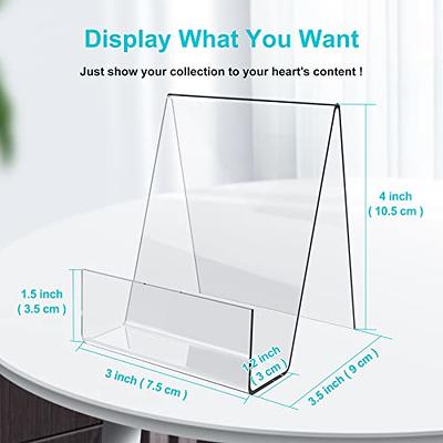 6 Pack Acrylic Book Stands for Display Clear Book Holder Book Display Book Display Stand for Displaying Newspaper Magazines Notebooks Textbooks CDs