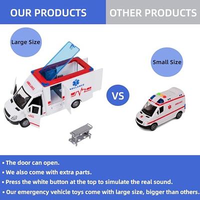 SUPSTEM 3 PCS Emergency Vehicle Toys, Toddlers Cars with Lights and Siren  Sound, Including Play Police Car, Ambulance Toy and Toy Helicopter, Rescue  Vehicle Toys for Kids Ages 4-8 - Yahoo Shopping