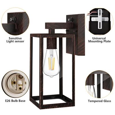 SHINE HAI Dusk to Dawn Outdoor Wall Lantern, Exterior Wall Sconce