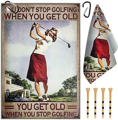 DYJYBMY Oh My God Look at Her Putt Funny Golf Towel, Embroidered