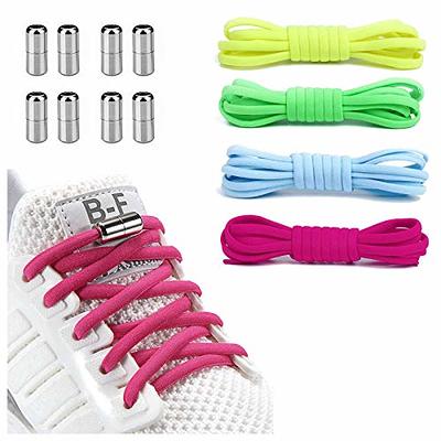  Booyckiy [4 Pairs No Tie Elastic Shoe laces - Tieless Shoelaces  for Kids, Adults and Elderly, One Size Fits All : Clothing, Shoes & Jewelry
