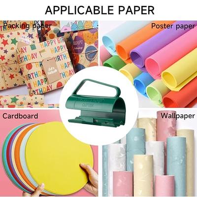 Wrapping Paper Roll Cutter, Black Wrapping Paper Cutter Tool with Handle  Push Cut Easy Sliding Birthday Gift Wrap Paper Roll Dispenser and Cutter