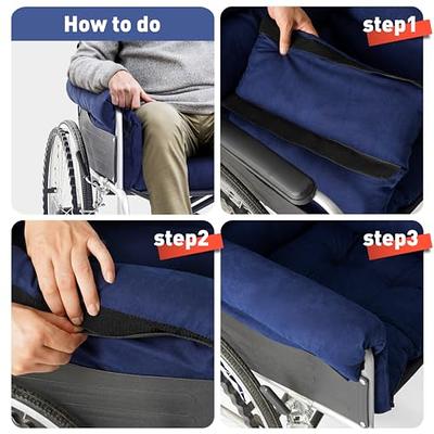 AOSSA Wheelchair Armrest Pads Arm Trough for Wheelchair Arm Pads Armrest Cushion Lateral Support Wheelchair Pillow Foam Recliner Chair Handle