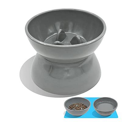 Wellbro Cat Bowls, Elevated Cat Bowl, Raised Ceramic Cat Dish with Metal  Stand, Pet Water or Food Feeding Station for Indoor Cats, Kitten, Puppies  and Small Dogs, Dishwasher Safe Raised Cat Bowl