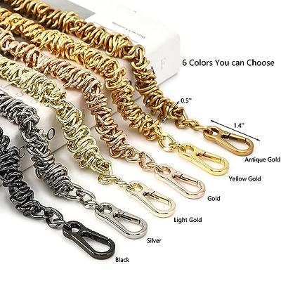  2 Pcs 9.45 Pearl Purse Chain Short Handle Replacement Bag  Chain Strap Metal Shoulder Chain Imitation Pearl Handbag Chain Accessories  for Purse Bags Women