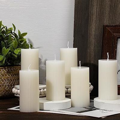 MTLEE 6 Pcs Ribbed Pillar Candles 2x4'' Sage and Salt Scented Candle  Minimalist Decorative Candles Column Modern Soy Wax Home Decor Aesthetic  House Warming Room Decor for Bedroom Wedding (White) - Yahoo Shopping