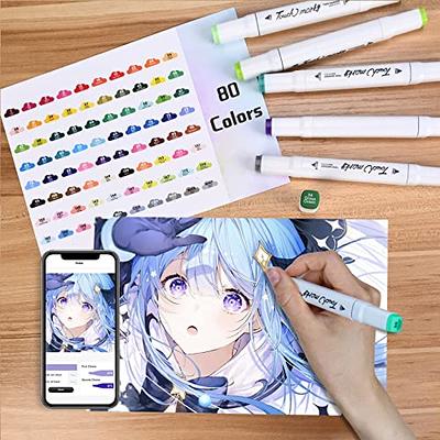 Brled 120 Colors Alcohol Markers, Free APP for Coloring, Dual Tips Markers  for Artists, Art Markers Drawing Markers for Adult and Kids Coloring, Great  Gift Idea. 