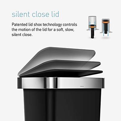 simplehuman 40-Liter/10.5-Gallon Slim Touch-Bar Trash Can +