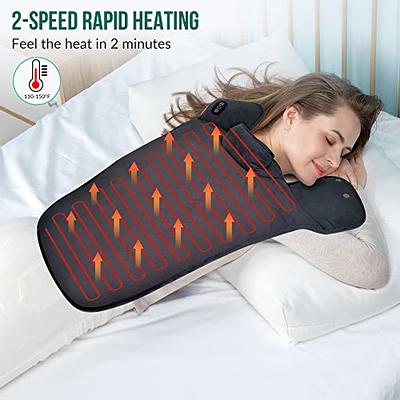 Heating Pad with Massager for Neck and Shoulders, Wearable Electric Heating  Pads for Back Pain Relief, Auto-shutoff, 6 Heat Settings, 4 Massage Modes