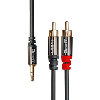 3.5mm to RCA Cable, GearIT Pro Series 50 Feet Premium Gold Plated 3.5mm to