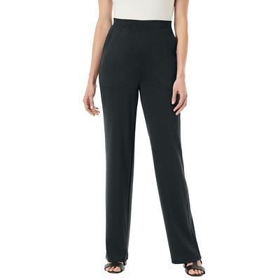 High-Waisted Wide-Leg Ponte-Knit Pants for Women