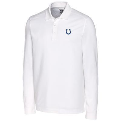 Cincinnati Bengals Cutter & Buck Team Advantage Pique Long Sleeve Polo -  White