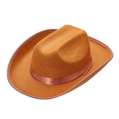 Cowboy Hat Womens Hats with Brim Western Jazz Hat for Halloween Party Girls