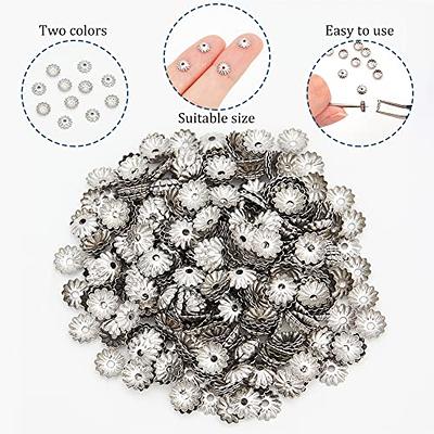 500pcs Hollow Flower Bead Caps Metal Filigree Spacer Beads Jewelry Making  Findin