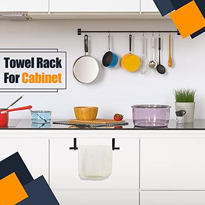 2 Pack Kitchen Towel Holder - Over Cabinet Towel Bar Rack - 14 Stainless  Steel Towel Rack Inside Cabinet Drawer for Bathroom and Kitchen (Large) 