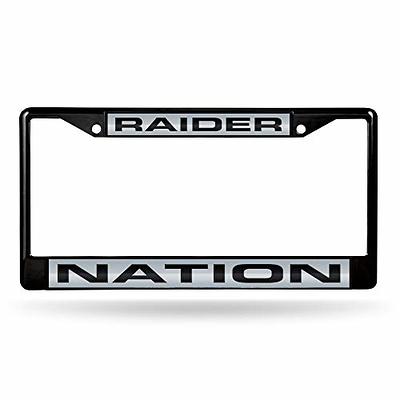 Rico Industries NFL Football Las Vegas Raiders Two-Tone 12 x 6 Chrome All  Over Automotive License Plate Frame for Car/Truck/SUV