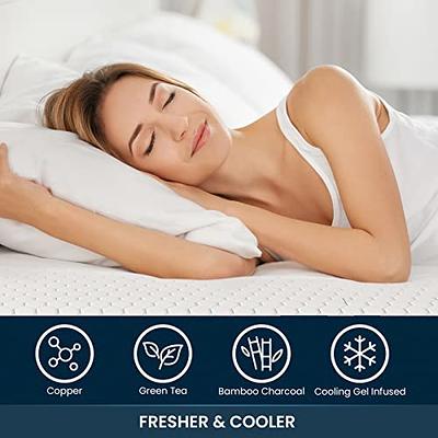 Bedstory 3 Inch Memory Foam Mattress Topper Firm Pain-relief With Cover  Washable