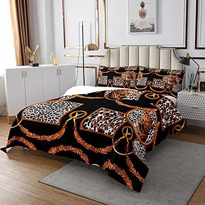 Purple Leopard Print Bedding Sets Twin Gold Butterfly Comforter