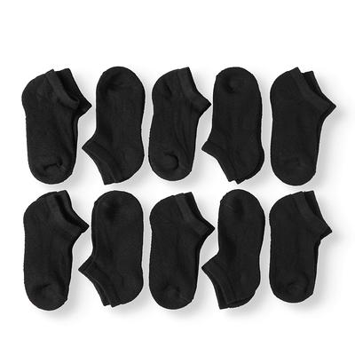 Athletic Works Boys Cushioned Ankle Socks, 10-Pack S (4-8.5) - L (3-9)