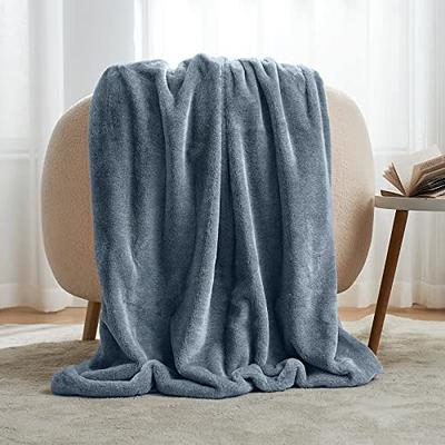 Cozy Bliss Luxury Soft Faux Fur Throw Blanket for Couch, Warm Cozy