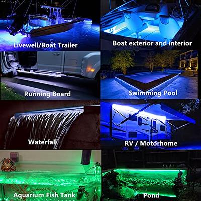 ROLiGHTiC Marine Submersible Boat LED Strip Lights, 12V 6FT IP68 Waterproof  Underwater Boat Lights, Boat Interior Lights, Boat Deck Lights Courtesy  Lights for Night Fishing Pontoon Kayak Boats, Blue - Yahoo Shopping