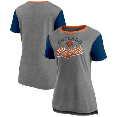 Men's Fanatics Branded Heather Gray Chicago Cubs Evanston Stencil Personalized T-Shirt