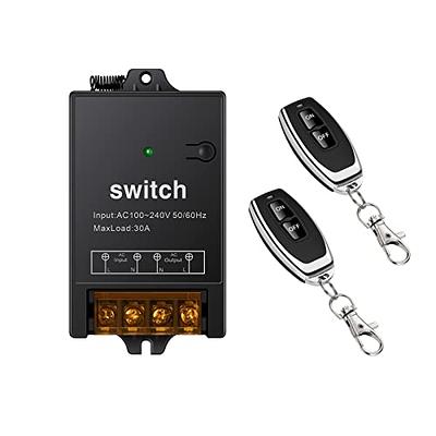 SURAIELEC Wireless Wall Switch Remote Control Outlet, No Wiring Needed,  100ft RF Range, Pre-Programmed, Expandable Remote Light Switch Kit for Plug  in