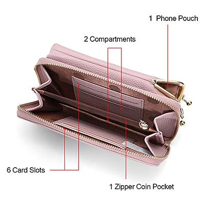Small Leather Cell Phone Crossbody Bag Kiss Lock Handbag With 