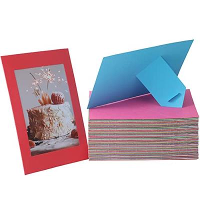 100 Pack Paper Picture Frames 4x6 Cardboard Photo Frames with Easel 2 Way  Dis