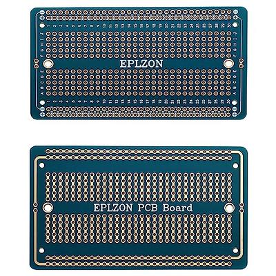 EPLZON Solderable Breadboard PCB Board Gold-Plated Solder Breadboard for  DIY Electronics Projects Apply to Arduino Soldering Projects 3.5x2.05 (5  Pack + 2 Mini Board, Blue) - Yahoo Shopping