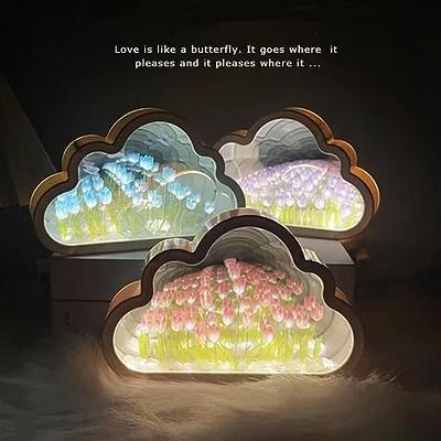 Tulip Night Light Cute Bedroom Room Decor Floral Lamp Valentines