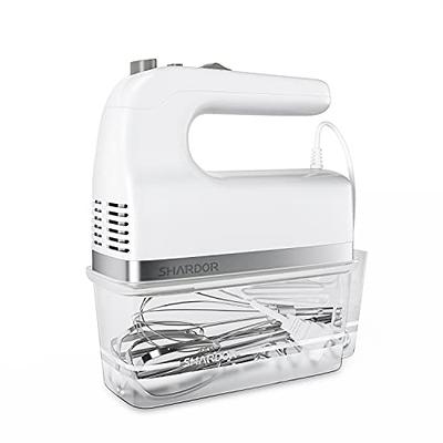 Electric Small Hand Mixer USB Rechargeable Hand Whisk One-Button Start with  2 Stainless Whisks and Stand for Baking Kitchen