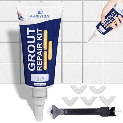 Grout Paint, 2 Pack Grey Grout Filler Tube, Grout Sealer for