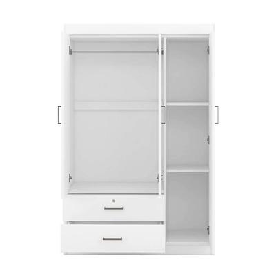 FUFU&GAGA White 8-Door Big Wardrobe Armoires with Hanging Rod, 4-Drawers,  Storage Shelves 93.9 in. H x 63 in. W x 20.6 in. D KF250023-01234 - The  Home