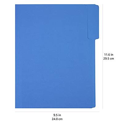 Basics File Folders, Letter Size, Heavyweight 1/3-Cut Tab Assorted  Colors, 50-Pack