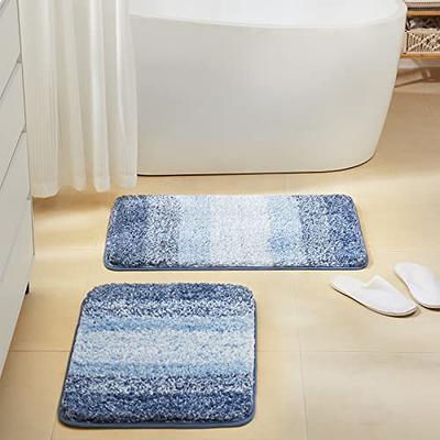 Freshmint FRESHMINT Chenille Bathroom Rugs Non-Slip Bath Mat 32”x20”,  Washable Soft Shower Mat, for Bathroom Floor & Tub Fluffy Shaggy Rug