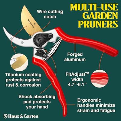 Haus & Garten ClassicPRO 8.5 Bypass Pruning Shears - Premium Garden Shears  - Use As Gardening Shears, Garden Clippers, Handheld Heavy-Duty  Professional Pruning Shears For Gardening & Pruning Scissors - Yahoo  Shopping