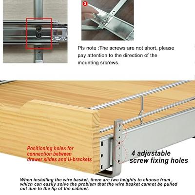 No Drilling Large Capacity 2 Tier Drawer Sliding Cabinet Under